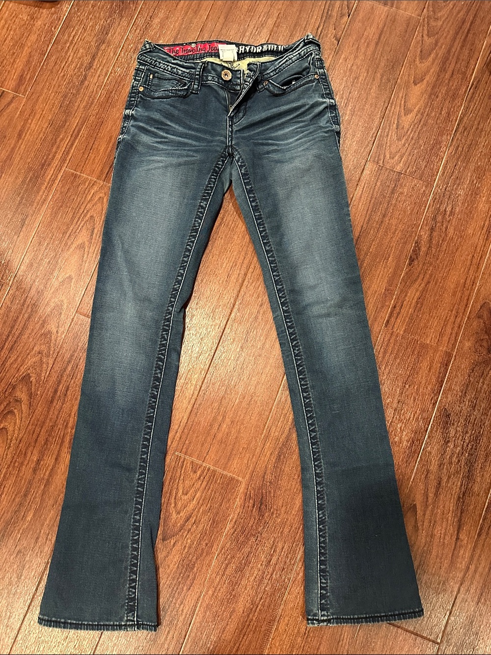 Hydraulic Dark Blue Flare Jeans for Women